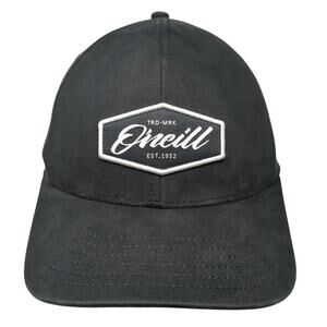 O'Neill Est. 1952 Fitted Baseball Cap Black XL Embroidered Vented Holes 6 Panel
